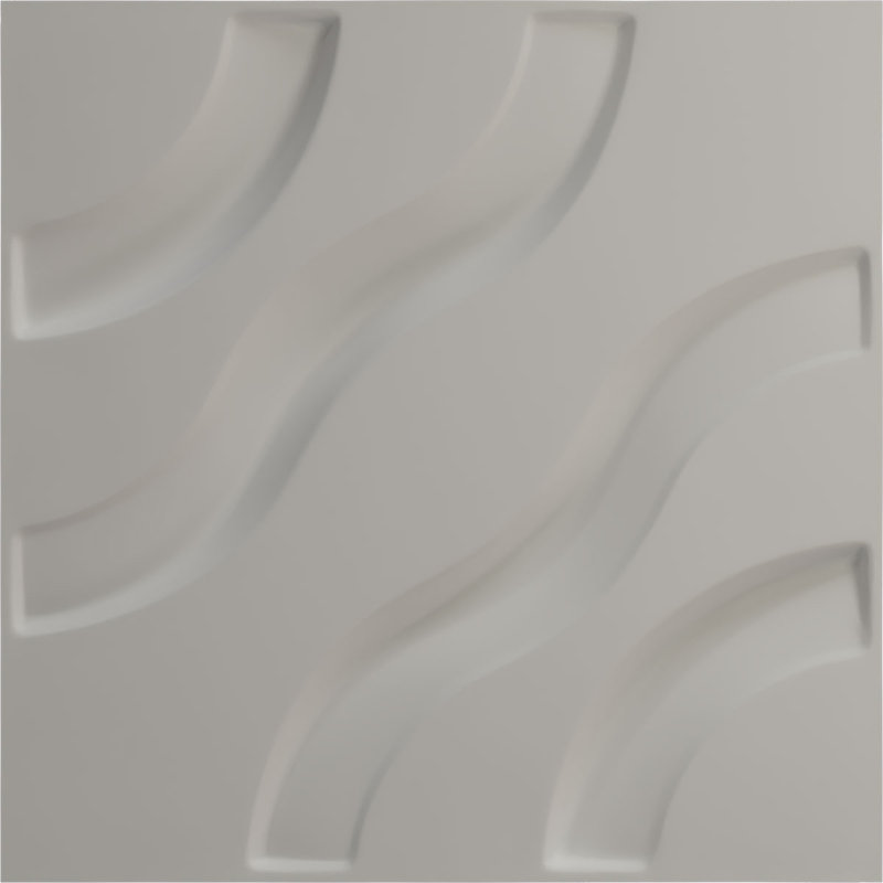 Panneau mural décoratif 3D l 11 7/8 po x H 11 7/8 po (couvre 0,98 pi2), Gris anthracite