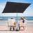 116 " W Rectangular Collapsible and Tilt Market Umbrella with Crank Lift-329698470