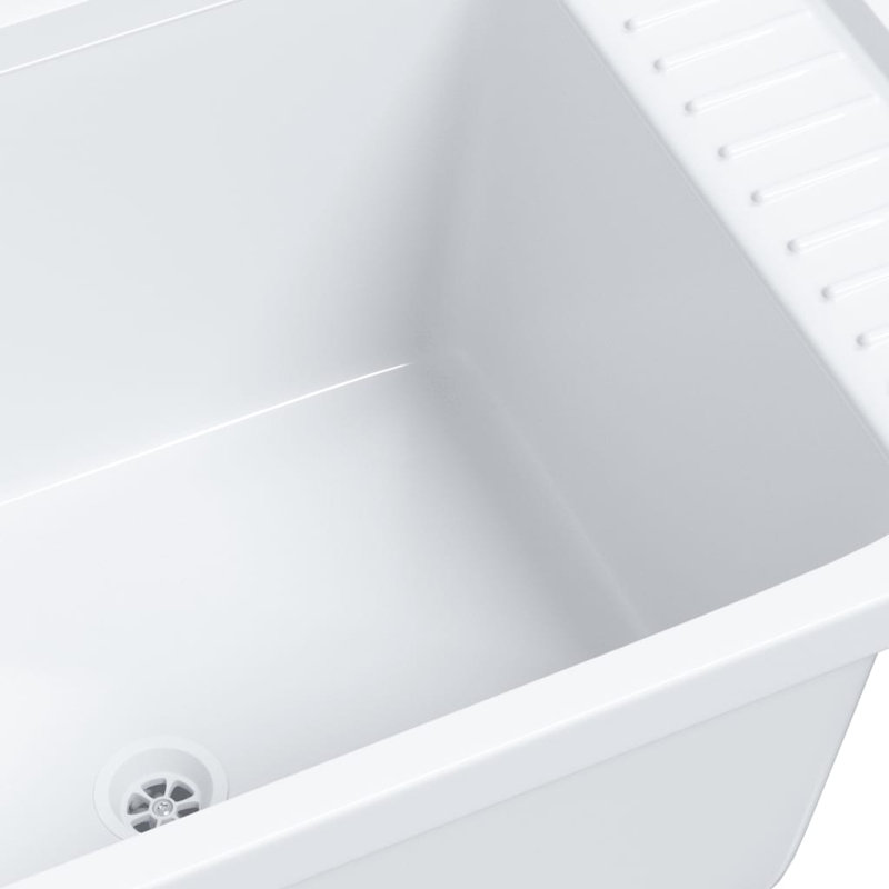 Belfry Bathroom Langlois Resin Sink, White, 28cm H x 40cm W x 60cm D