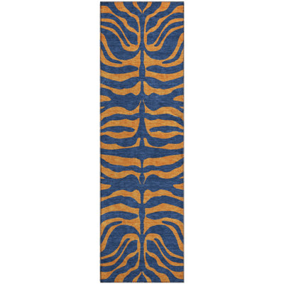 Premium Machine Washable Corum AMF1043 Animal Print Rug