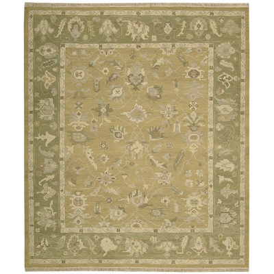 Tapis brun sable en laine tissé à la main Zinvor
