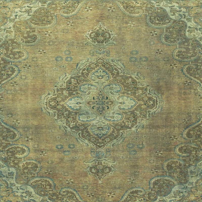 Abstract Indoor Rug, Square 5'