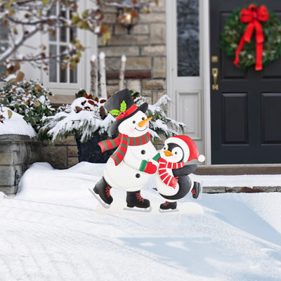Piquet de Noël 32 po H Snowman