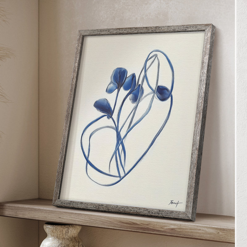 Impression encadrée FLORAL Series DCXLV - Bois massif, H 11 po x l 9 po