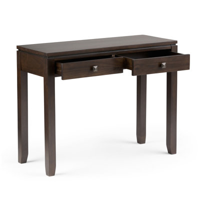 Canapé-console Cosmopolitan de 38 po de largeur en bois massif brun acajou