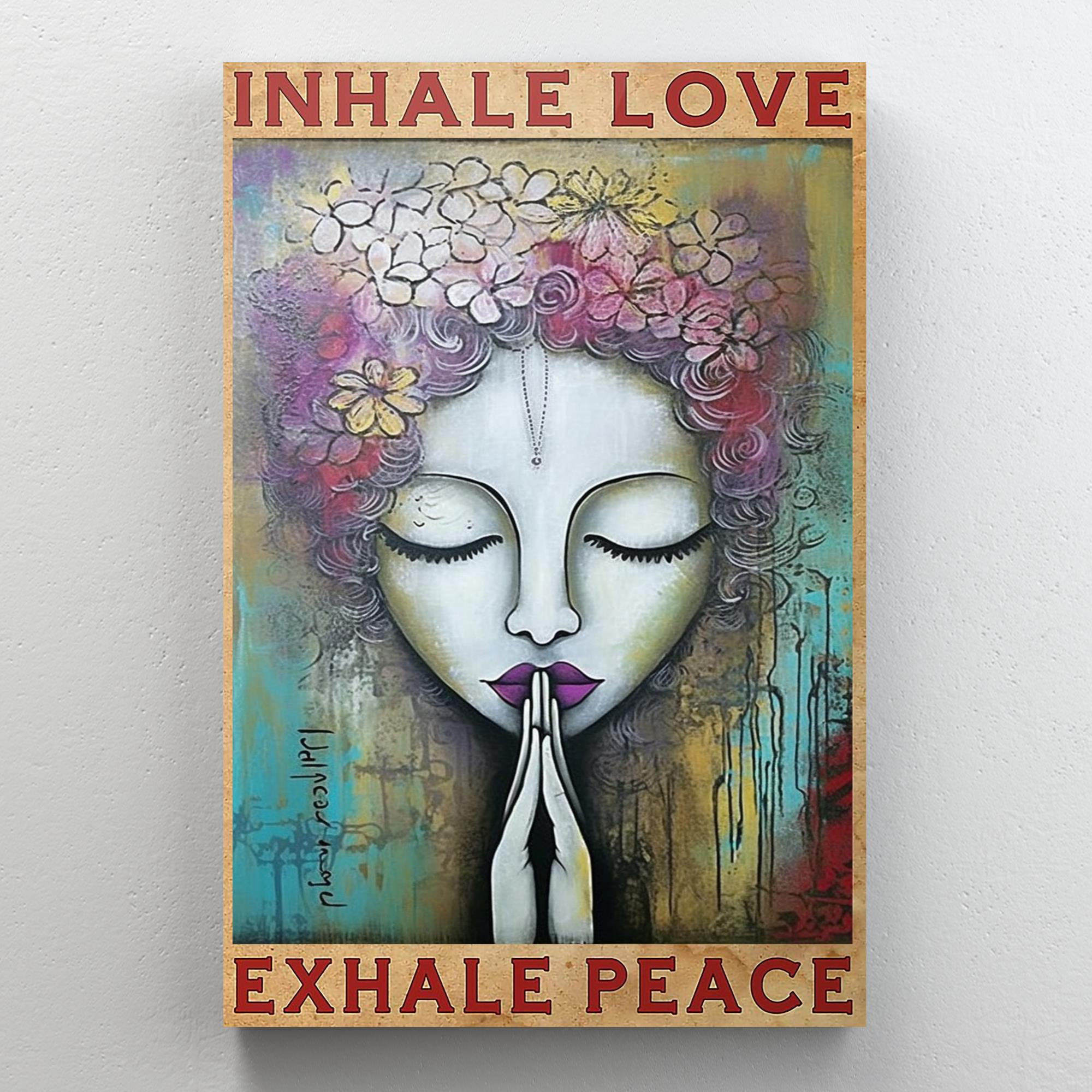 Trinx Inhale Love Exhale Peace - 1 Piece Rectangle Graph Inhale Love ...
