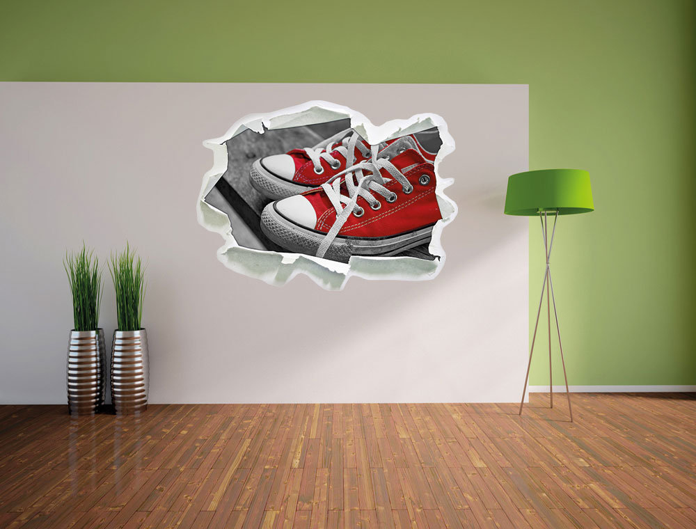 Wandtattoo Coole rote Chucks Schuhe