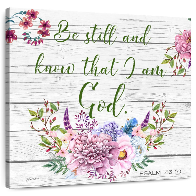 Verset biblique de Tergel Garden Florals, H 20 po x l 20 po