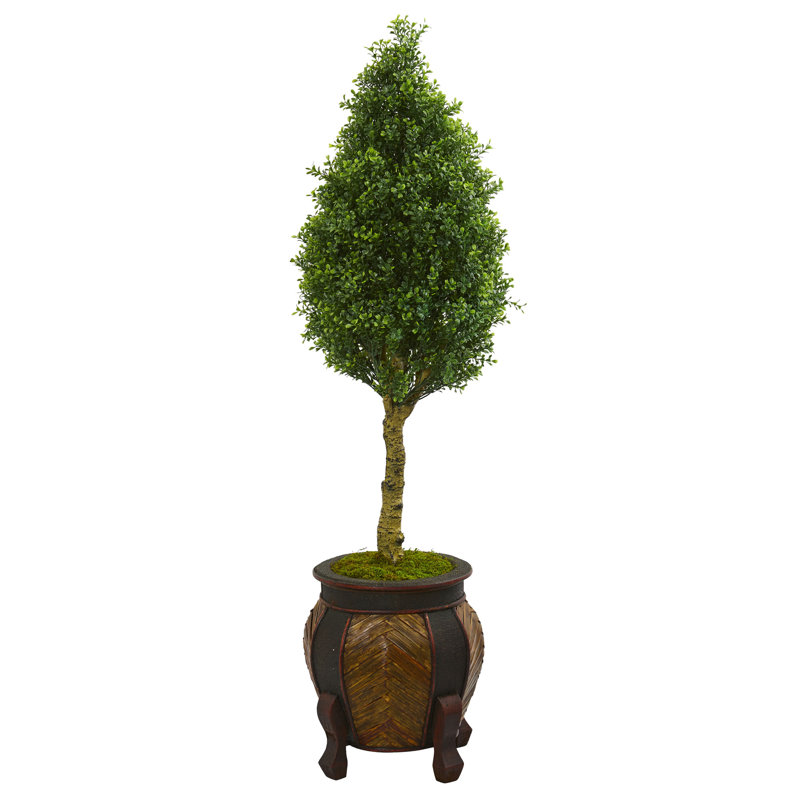 54'' Faux Moss Tree in Ceramic Planter