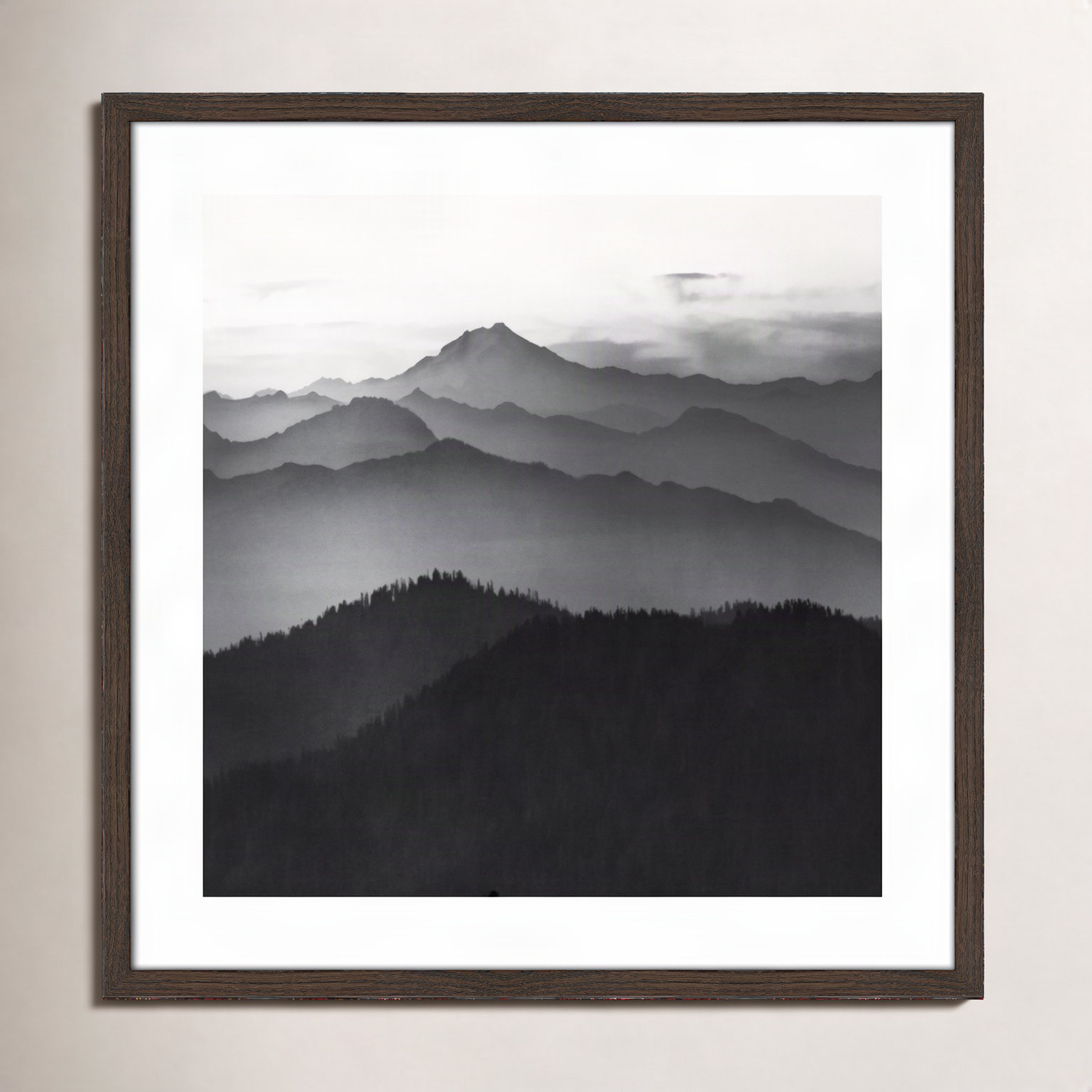Cascades by Danita Delimont, 23.5" H x 23.5" W x 0.75" D, Walnut Framed
