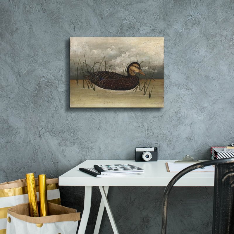 «August Duck» par August Carter, H 12 po x l 16 po x P 0,75 po