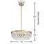 Lustre en cristal brossé à 4 lumières 18 "Raicho