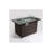 44" Propane Gas Fire Pit Table, 50000 BTU Rectangular Fire Pit, Tile Tabletop with Beautiful Wicker Base for Outside Patio Deck Garden Courtyard