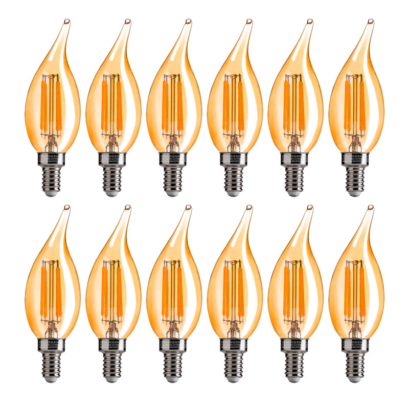 Lustre CA11E12 ampoules DEL équivalentes à 40 W à intensité variable, candélabres à DEL, 2200K 330LM