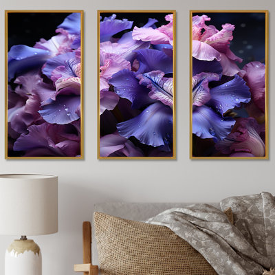 Ensemble de salon Mid-Century iris mauve Serenity Unveilé - Iris