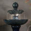 Fontaine à 2 niveaux en céramique avec lumières Stockton: la sérénité dans chaque cascade-1880927283