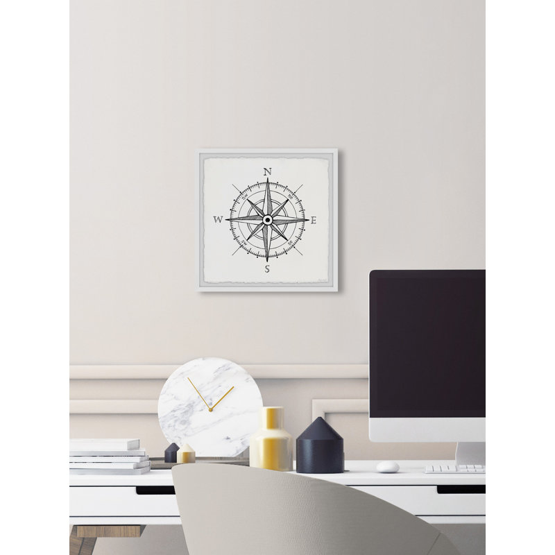 Navigation Compass - Single Picture Frame Print, 81cm H x 81cm W x 3.81cm D