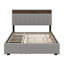 Lit plateforme en lin peu encombrant avec lit gigogne, tête de lit et tiroirs doubles-1214881870-1214881869