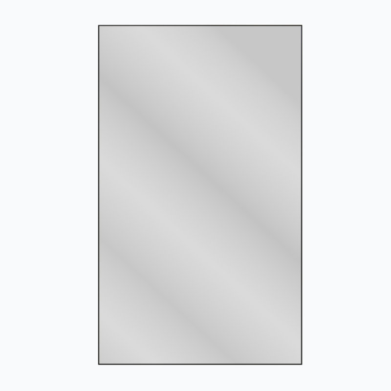 Oversized Modern Rectangle Bathroom Mirror with Aluminum Frame, Black, 32" x 48"
