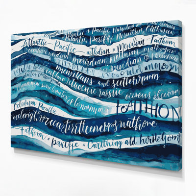 Art nautique sur toile bleu