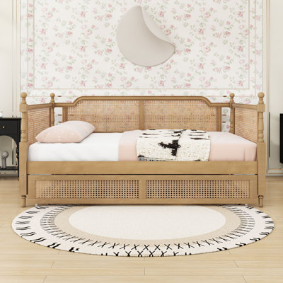 Wood Daybed with Trundle by Bay Isle Home