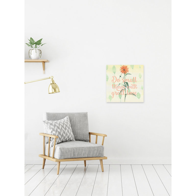 «Do Small Things with Great Love II», reproduction d'impression sur toile, H 12 po x l 12 po x P 1,5 po