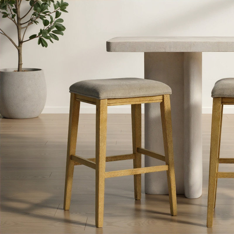 Ensemble de 4 tabourets de bar Jane, Taupe Seat/ Amber Glow Frame, 4, Tabouret de bar (siège d'une hauteur de 30 po)