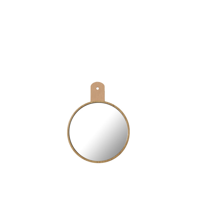 Alle Round Solid Wood Mirror