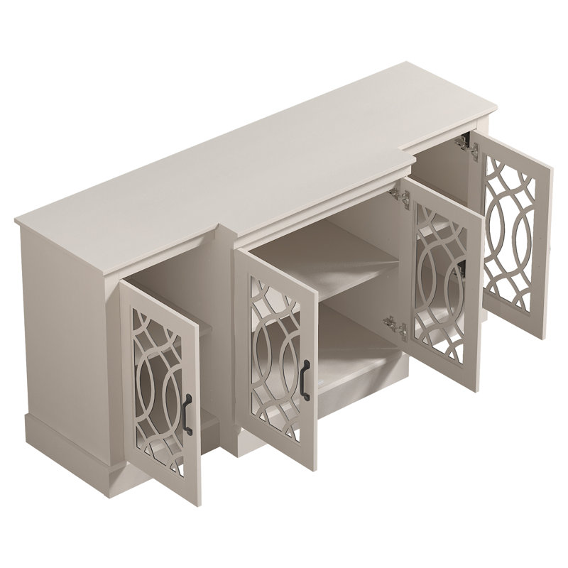 Buffet large 4 portes Eleana, Beige