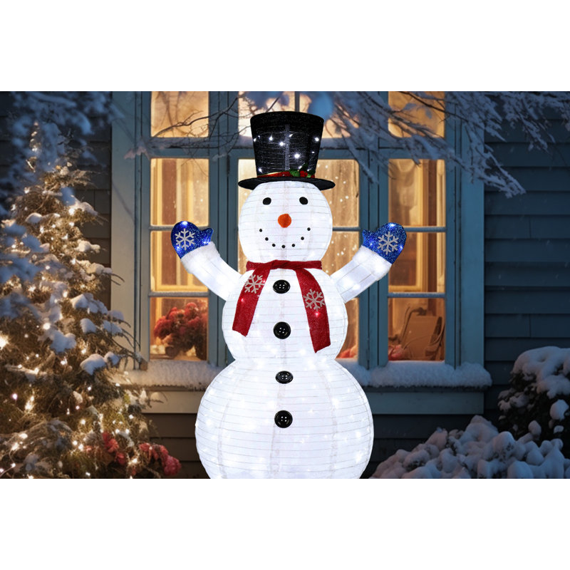 Décoration de Noël bonhomme de neige éclairée de 6 pi Jaicie
