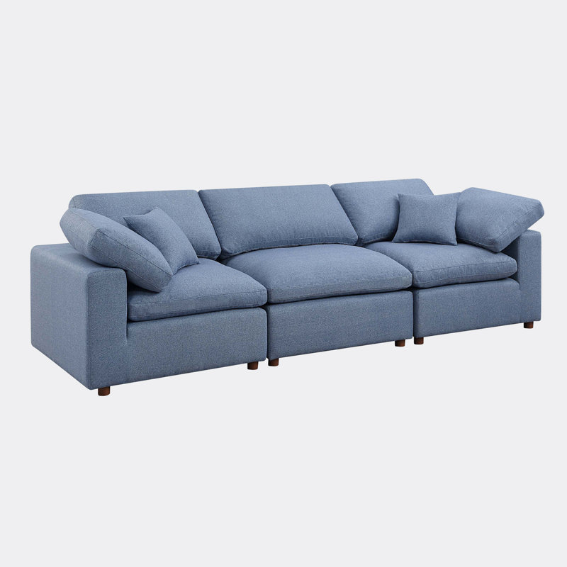 Canapé Lushonda 116,9 po, Lin bleu