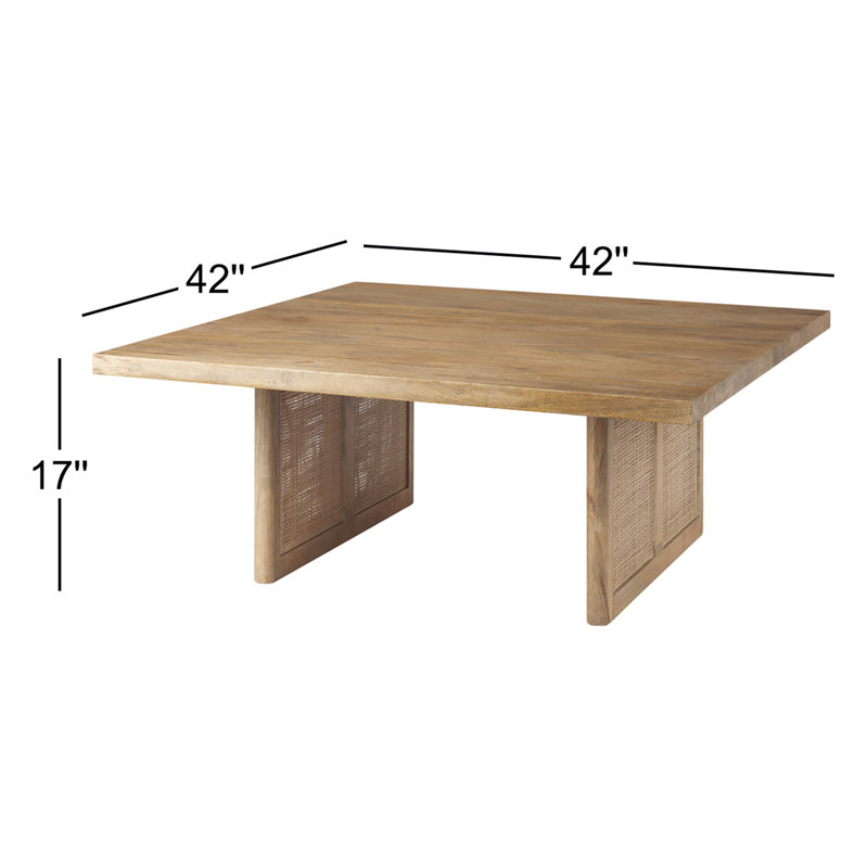Solid Wood Coffee Table, Light Brown