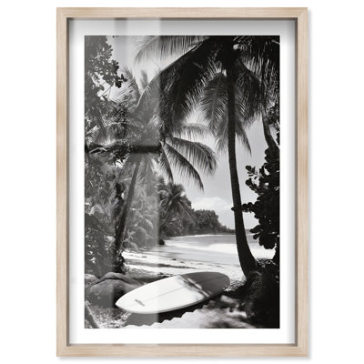 «Waves and Palms Shadowbox Print» par Notoriart