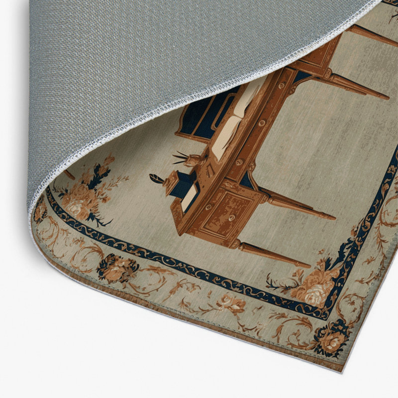 Tapis d'intérieur et d'extérieur brun français, Rectangulaire 2 pi x 3 pi