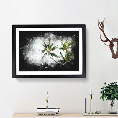 Tropical Palm Trees - Picture Frame Graphic Art Print