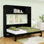 Lit escamotable double avec tablettes de rangement