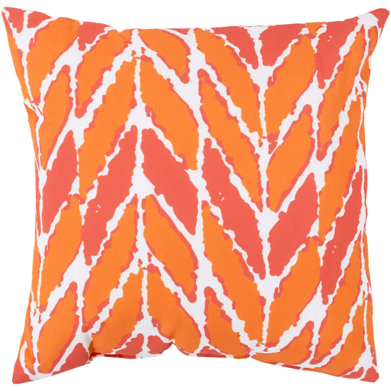 Rain Chevron Throw Pillow, 20" H x 20" W x 4" D, Yellow/Light Gray
