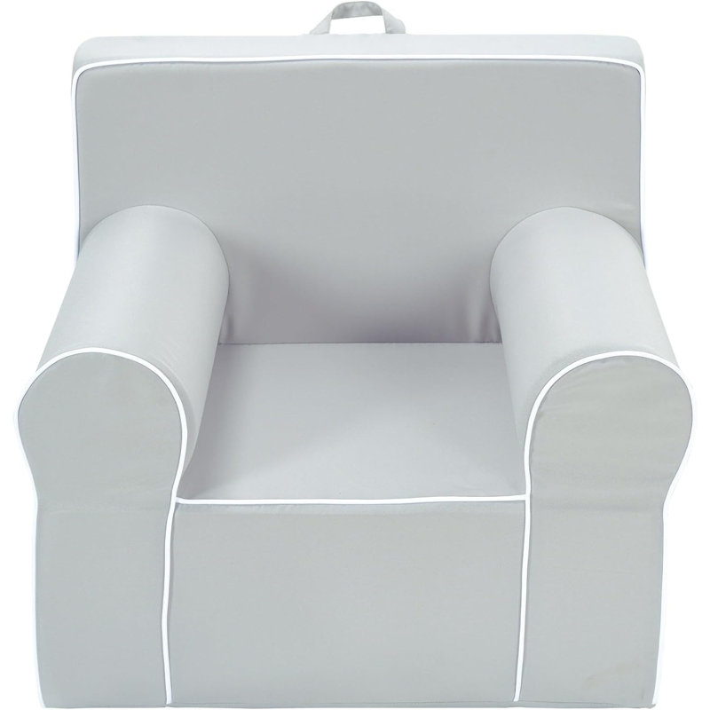 Everywhere Foam Armchair With Carry Handle, Gray Polyester