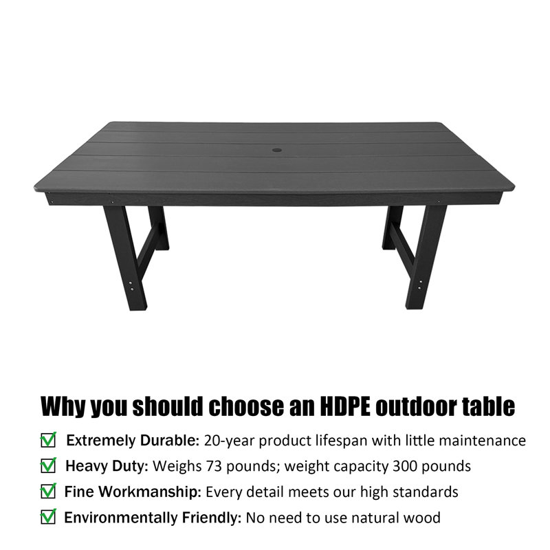 HDPE Rectangular Dining Table