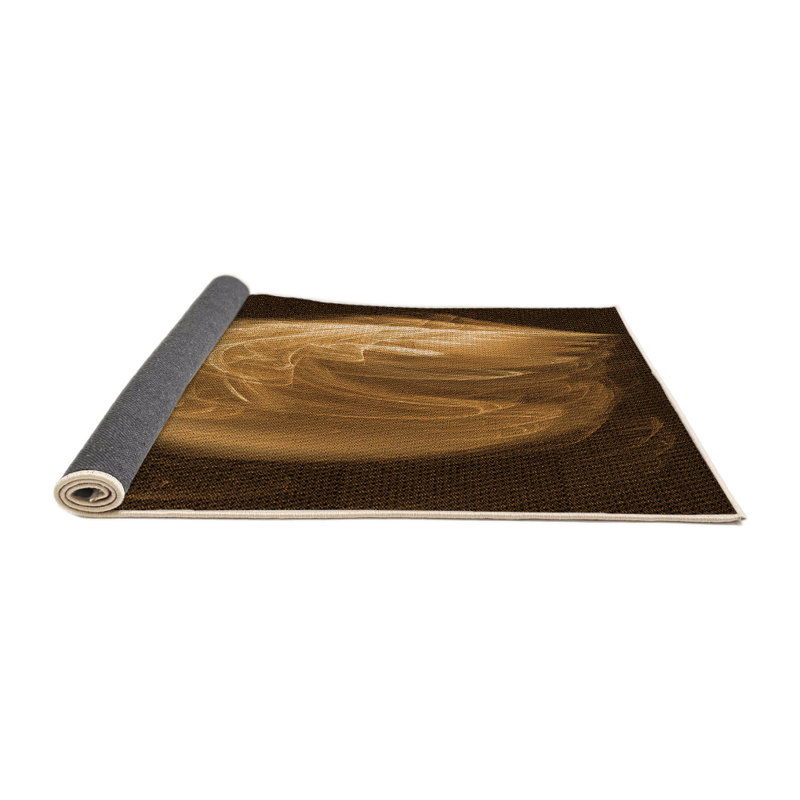 Tapis brun en laine Montano, Rond 4 pi