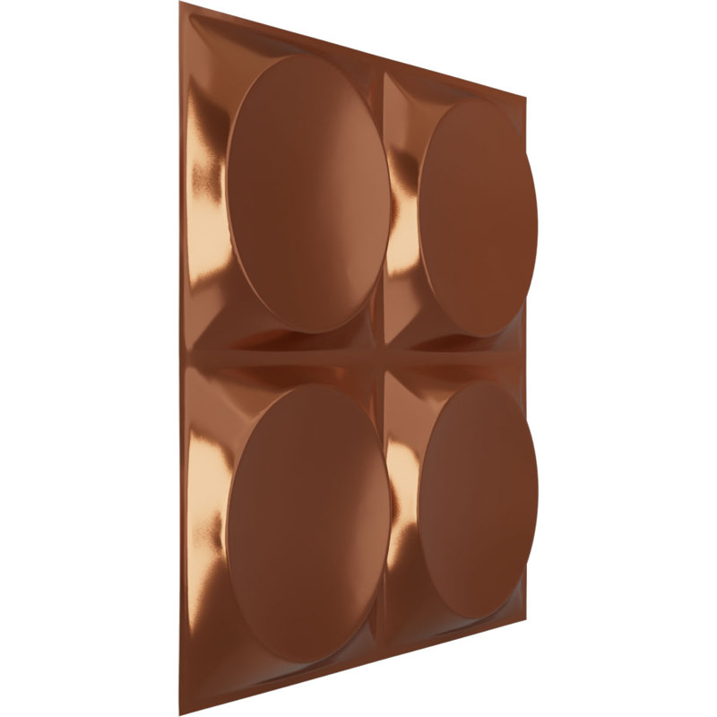 Panneau mural 3D décoratif Adonis EnduraWall, H 19,63 po x l 19,63 po, Cuivre brillant