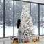 Arbre de Noël artificiel pré-éclairé avec pointes superposées et branches ignifuges