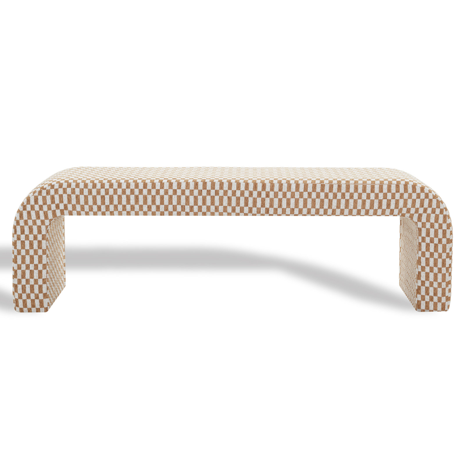 Daine 62" Linen Bedroom Bench, Brown