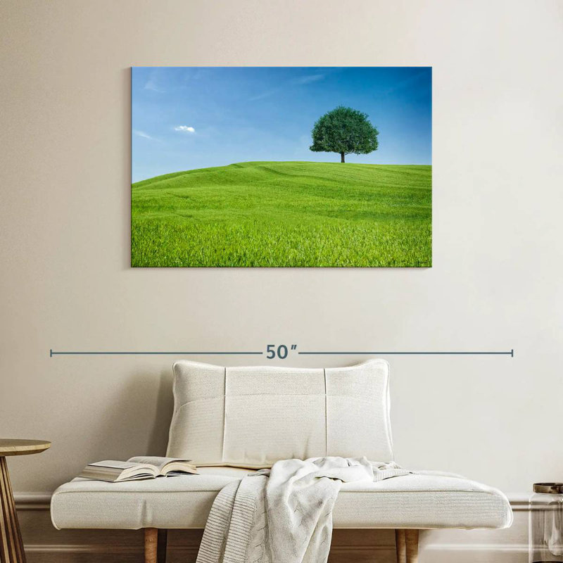 Colline et arbre toscan, H 26 po x l 39 po