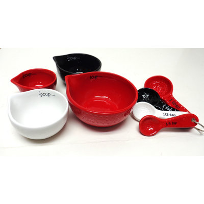 Showtime 8 -Piece Ceramic Measuring Cup And Spoon Set