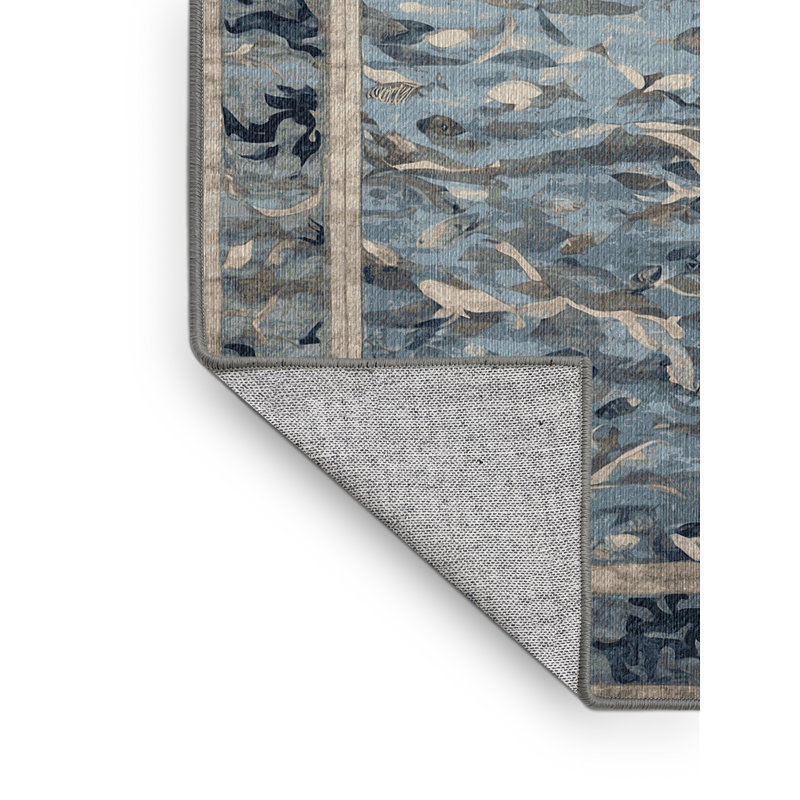 Machine Washable Gray Area Rug, Rectangle 2' x 3'