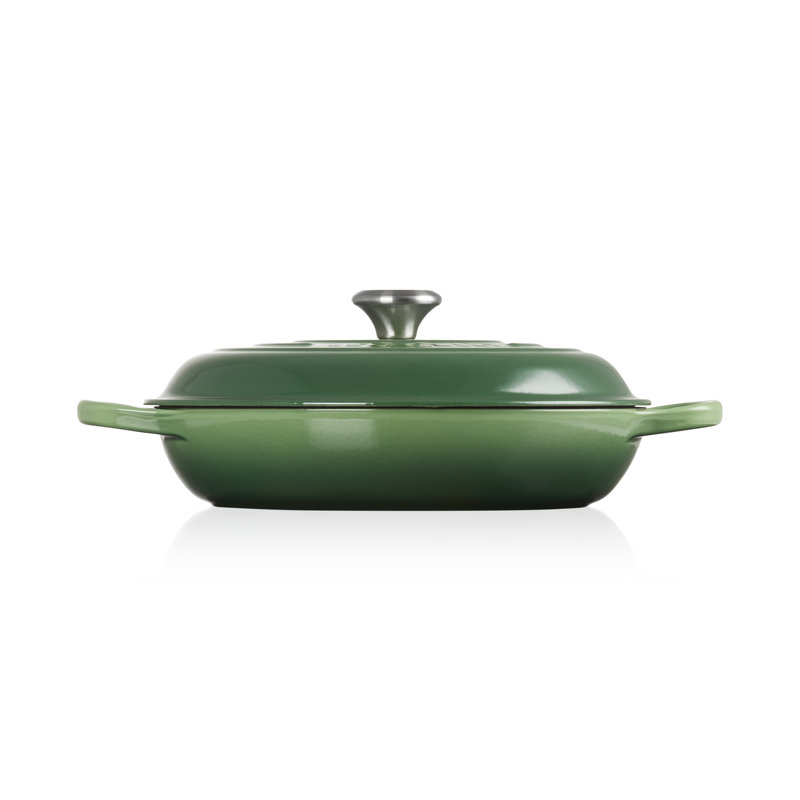 Le Creuset Cast Iron Shallow Casserole, 30cm / 3.5L, Bamboo