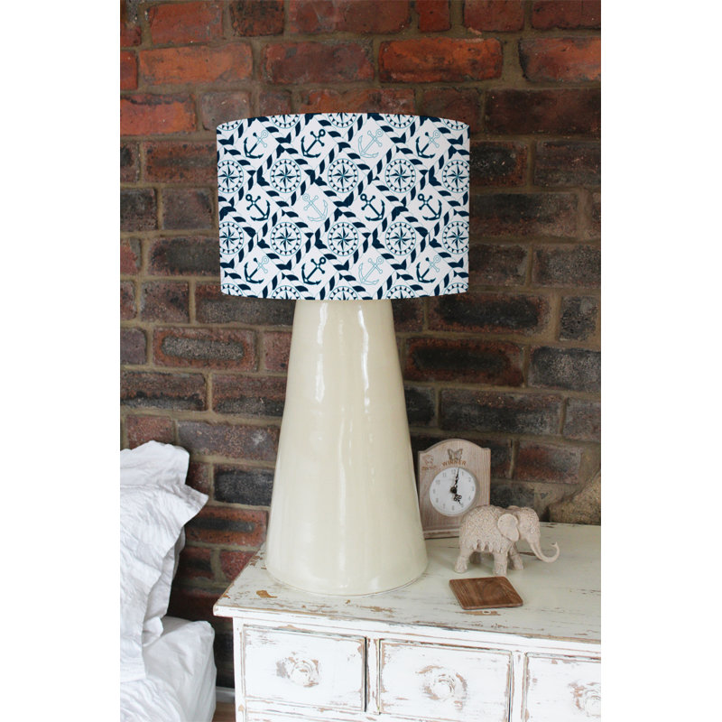 Drum Cotton Lamp Shade ( Uno ), 22cm H x 25cm W x 25cm D