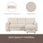 Canapé-lit modulaire Upholstery avec sacs de rangement et 2 porte-gobelets sur les accoudoirs-57649402
