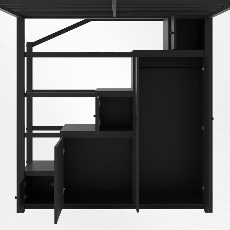 Full Metal Loft Bed With Storage